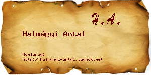 Halmágyi Antal névjegykártya
