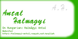 antal halmagyi business card